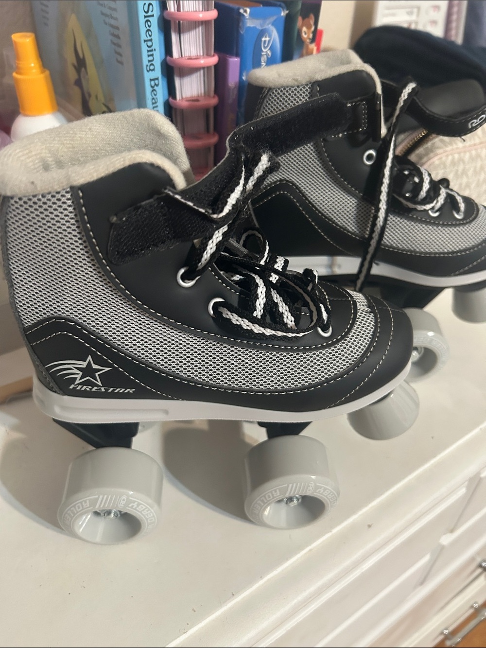 Kids Black & Gray Roller Skates - Youth Quad Skates